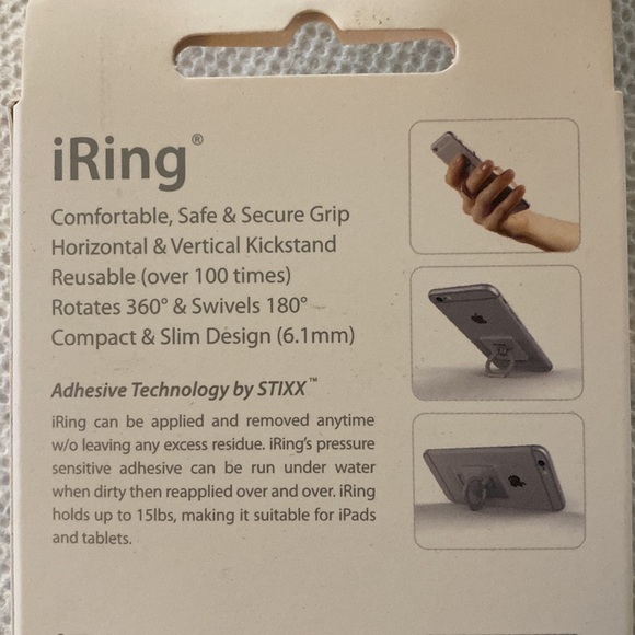 iRing Universal Smartphone Kickstand with Hook Mount, NEW, Style: Paw Prints - Picture 3 of 4